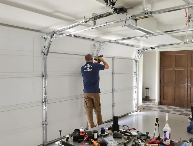 Beachwood Garage Door Repair certified technician performing precision garage door repair in Beachwood