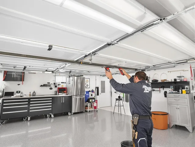 Overhead garage door repair service by Beachwood Garage Door Repair in Beachwood