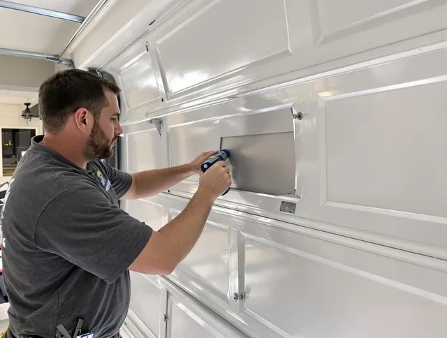 Garage door panel repair by Beachwood Garage Door Repair in Beachwood