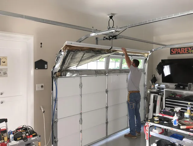 Garage door section replacement by Beachwood Garage Door Repair in Beachwood